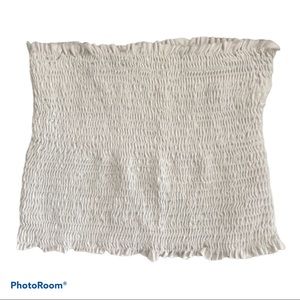 white tube top ruffled size small